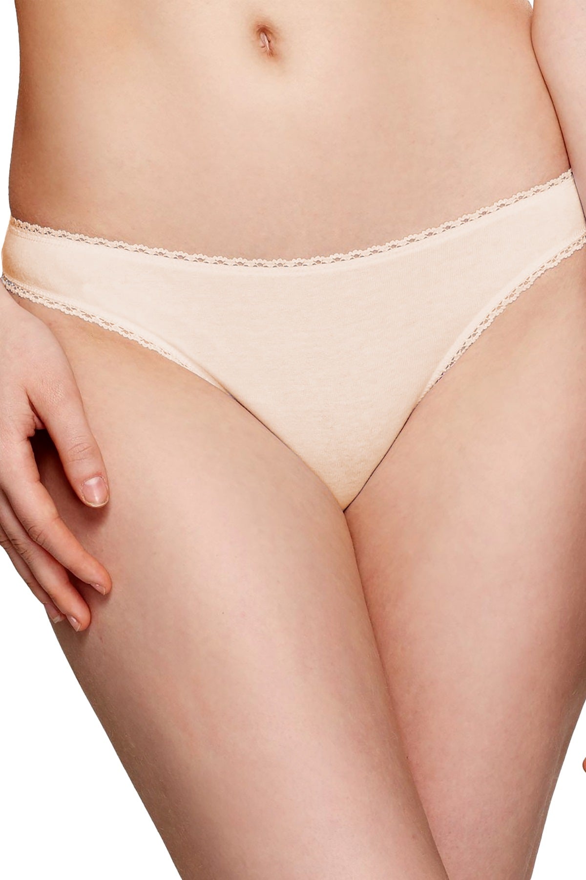 Charter Club Pretty Cotton Thong in Spice Almond