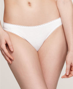 Charter Club Pretty Cotton Thong in White thumbnail 2