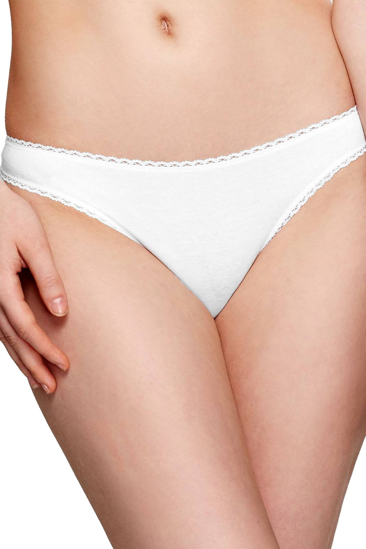 Charter Club Pretty Cotton Thong in White