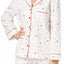 Charter Club Printed Cotton Flannel Pajama Set in Ivory Cardinal