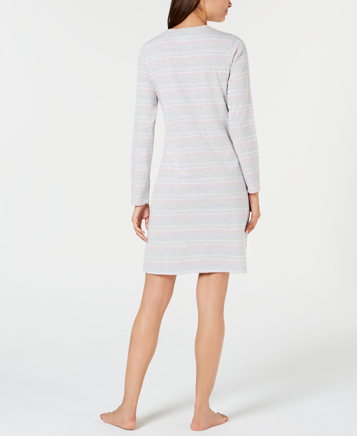 Charter Club Printed Cotton Knit Sleepshirt Variegated Stripe