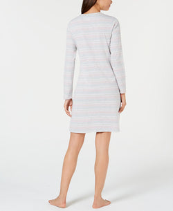 Charter Club Printed Cotton Knit Sleepshirt Variegated Stripe thumbnail 2