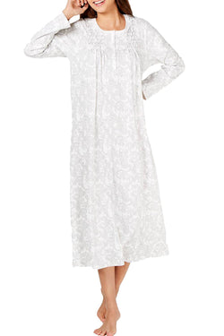 Charter Club Printed Long Cotton Nightgown in Prancing Paisley thumbnail 1