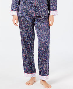 Charter Club Printed Pajama Pant in Navy Mini Floral thumbnail 2