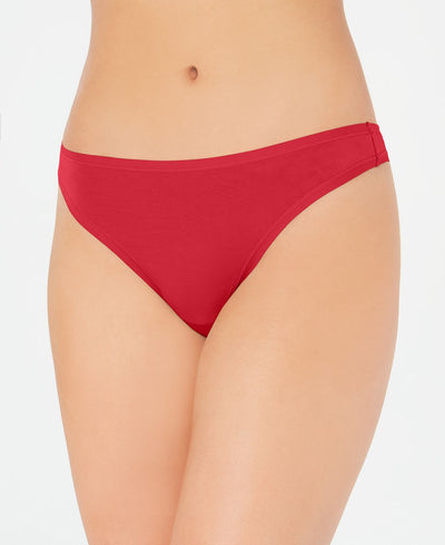 Charter Club Supima Cotton Thong Underwear Red Pop