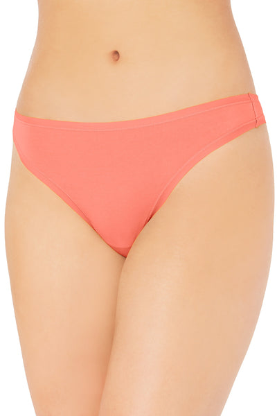 Charter Club Suprima Cotton Thong in Coral Lining
