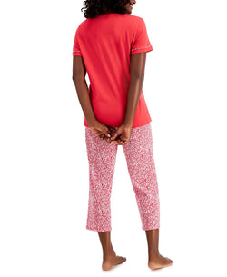 Charter Club Wo Cotton Capri Pajama Set Poppy Ditsy thumbnail 2