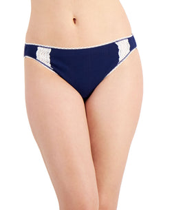 Charter Club Wo Cotton Pointelle Bikini Underwear Medieval Blue thumbnail 1