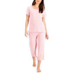Charter Club Womens Cotton Pointelle Capri Pajama Pants Set thumbnail 1