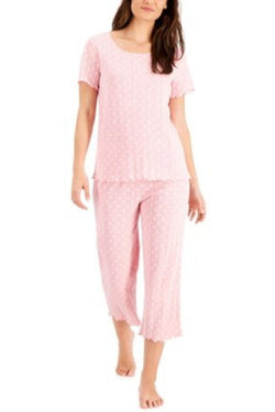 Charter Club Womens Cotton Pointelle Capri Pajama Pants Set thumbnail 2