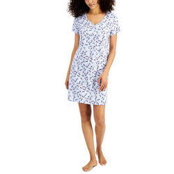 Charter Club Womens Cotton Printed Sleep Shirt thumbnail 1