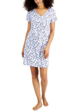 Charter Club Womens Cotton Printed Sleep Shirt thumbnail 2