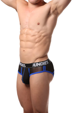 CheapUndies Black/Blue Mesh Brief thumbnail 4