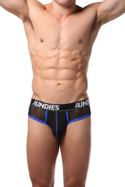 CheapUndies Black/Blue Mesh Brief thumbnail 2