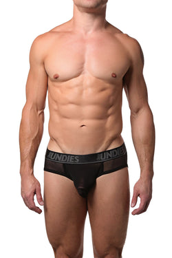 CheapUndies Black Exposed Mesh Brief thumbnail 1