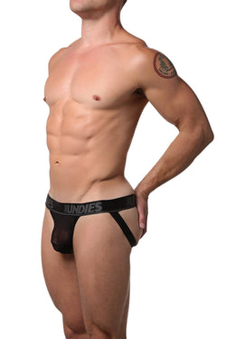 CheapUndies Black Exposed Mesh Jockstrap thumbnail 2