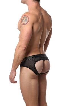 CheapUndies Black Mesh Jock-Brief thumbnail 1
