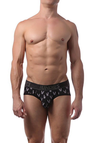 CheapUndies Black Naughty Bunny Brief