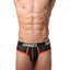 CheapUndies Black/Orange Mesh Brief