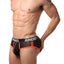 CheapUndies Black/Orange Mesh Brief