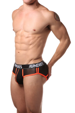 CheapUndies Black/Orange Mesh Brief thumbnail 3