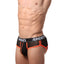 CheapUndies Black/Orange Mesh Brief