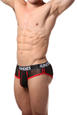 CheapUndies Black/Red Mesh Brief thumbnail 4
