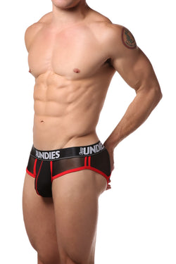 CheapUndies Black/Red Mesh Brief thumbnail 3