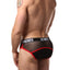 CheapUndies Black/Red Mesh Brief