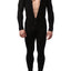 CheapUndies Black Waffle Knit Thermal Union Suit