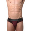 CheapUndies Black/Wine Cool Mesh Brief