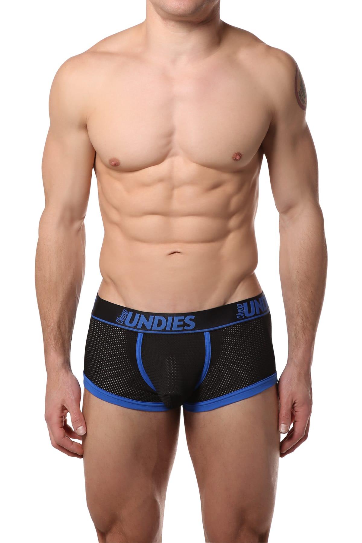 CheapUndies Blue Exposed Sport Mesh Boxer