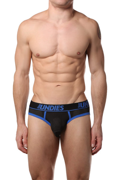 CheapUndies Blue Exposed Sport Mesh Brief