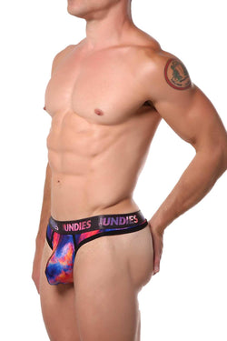 CheapUndies Blue Galaxy Thong thumbnail 2