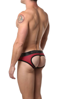 CheapUndies Brick-Red Mesh Jock-Brief thumbnail 1