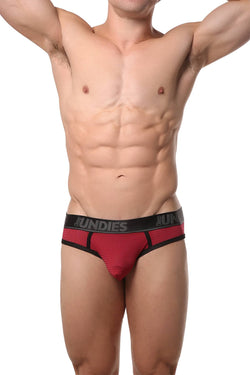 CheapUndies Brick-Red Mesh Jock-Brief thumbnail 3