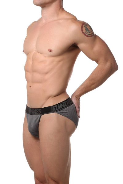 CheapUndies Charcoal Mesh Bikini Brief