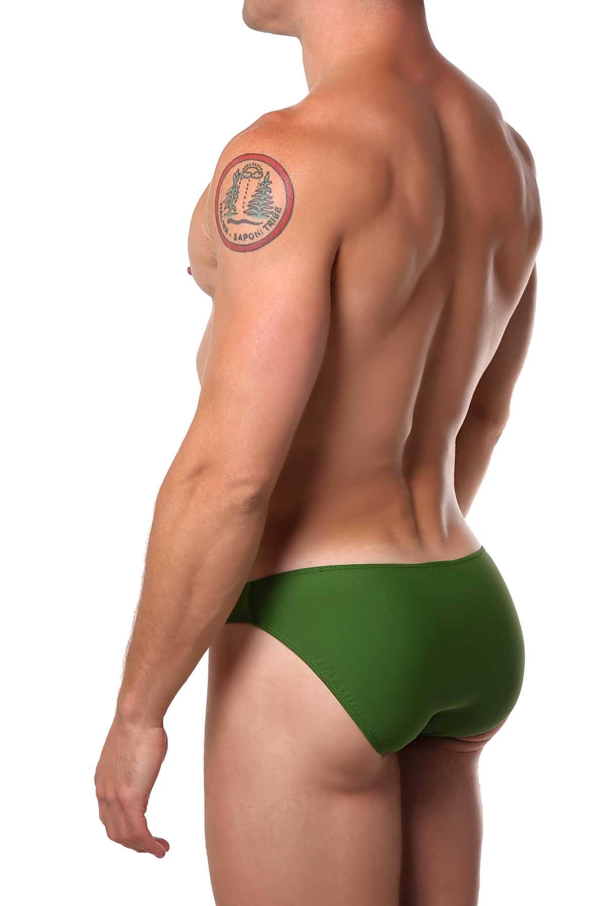 CheapUndies Chive-Green Swim Bikini Brief