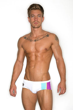 CheapUndies Curacao Color Block Swim Brief thumbnail 2