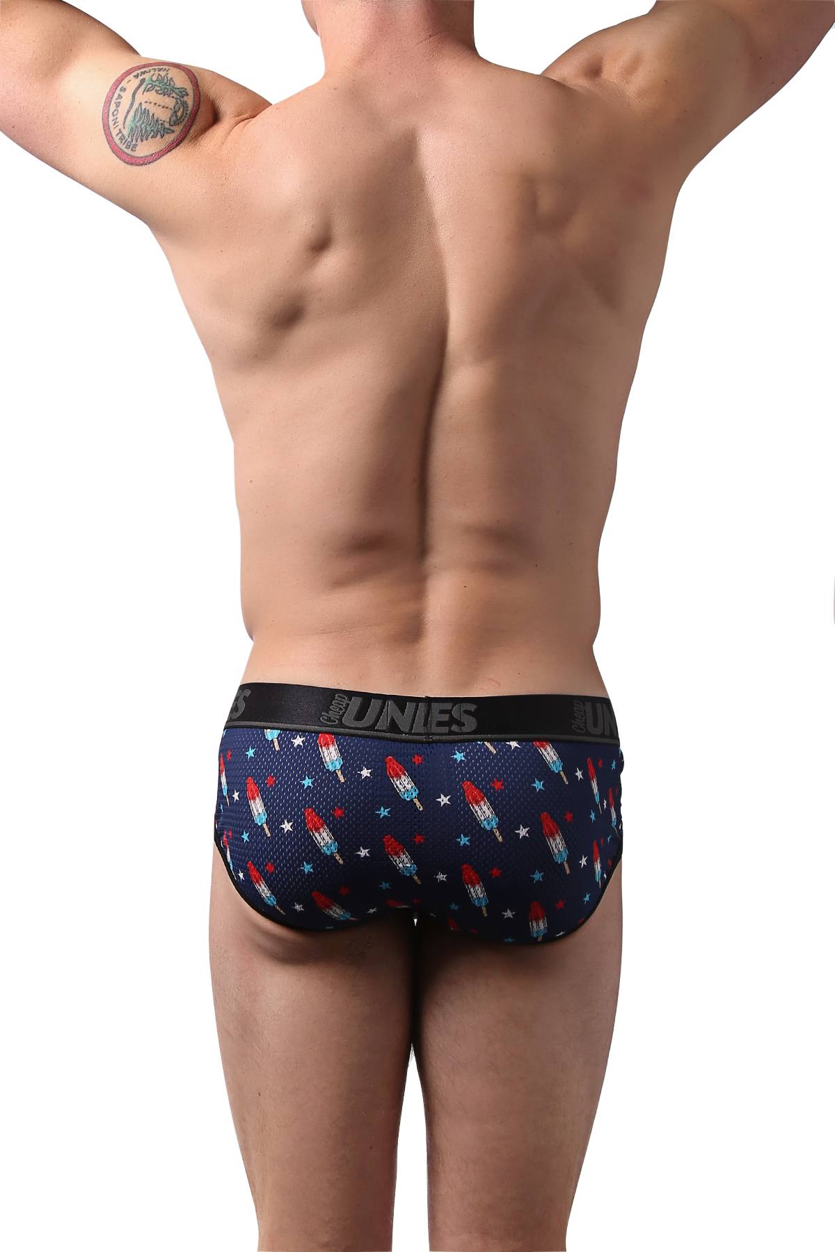 CheapUndies Firecracker Sport Mesh Brief