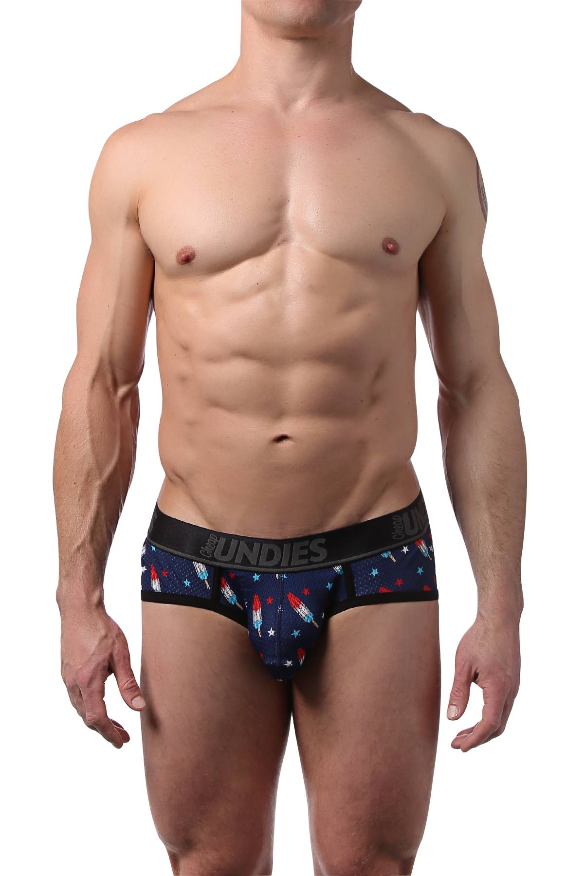 CheapUndies Firecracker Sport Mesh Brief