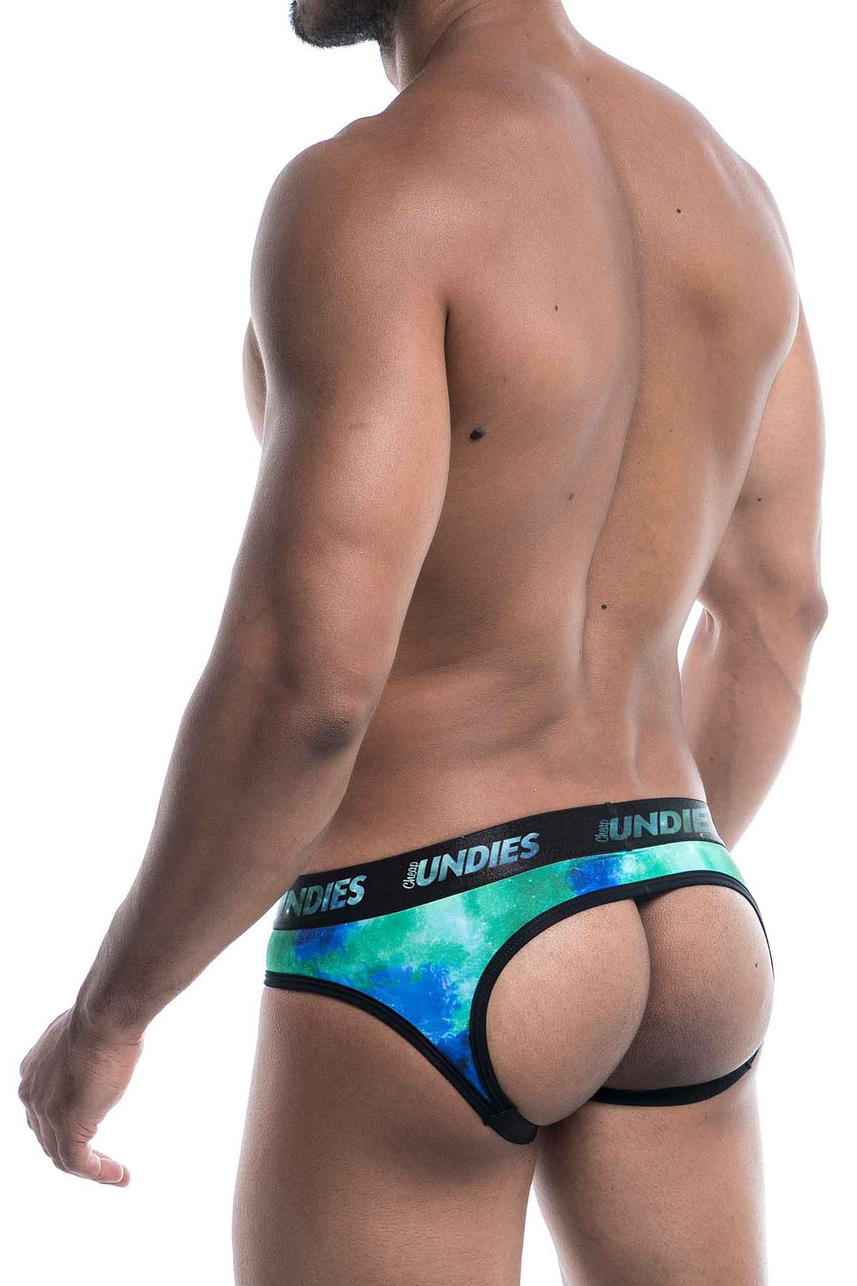 CheapUndies Green Galaxy Jockstrap