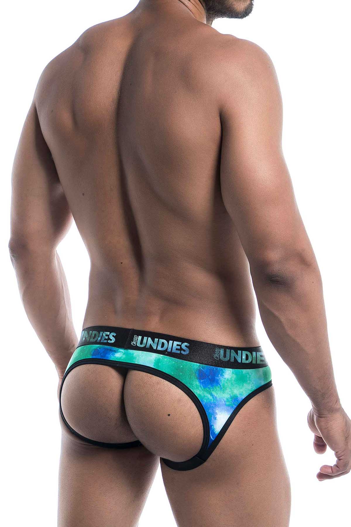 CheapUndies Green Galaxy Jockstrap