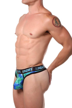 CheapUndies Green Galaxy Thong thumbnail 3