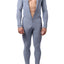 CheapUndies Light Blue Waffle Knit Thermal Union Suit