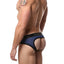 CheapUndies Navy-Blue Mesh Jock-Brief