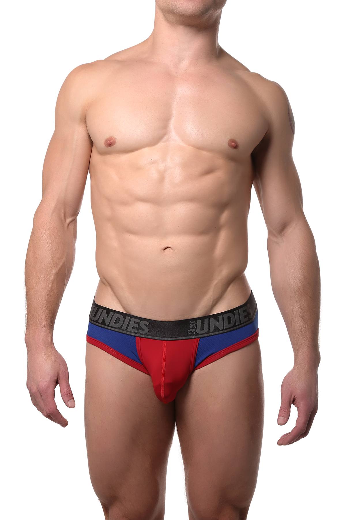 CheapUndies Navy/Red Cool Mesh Brief