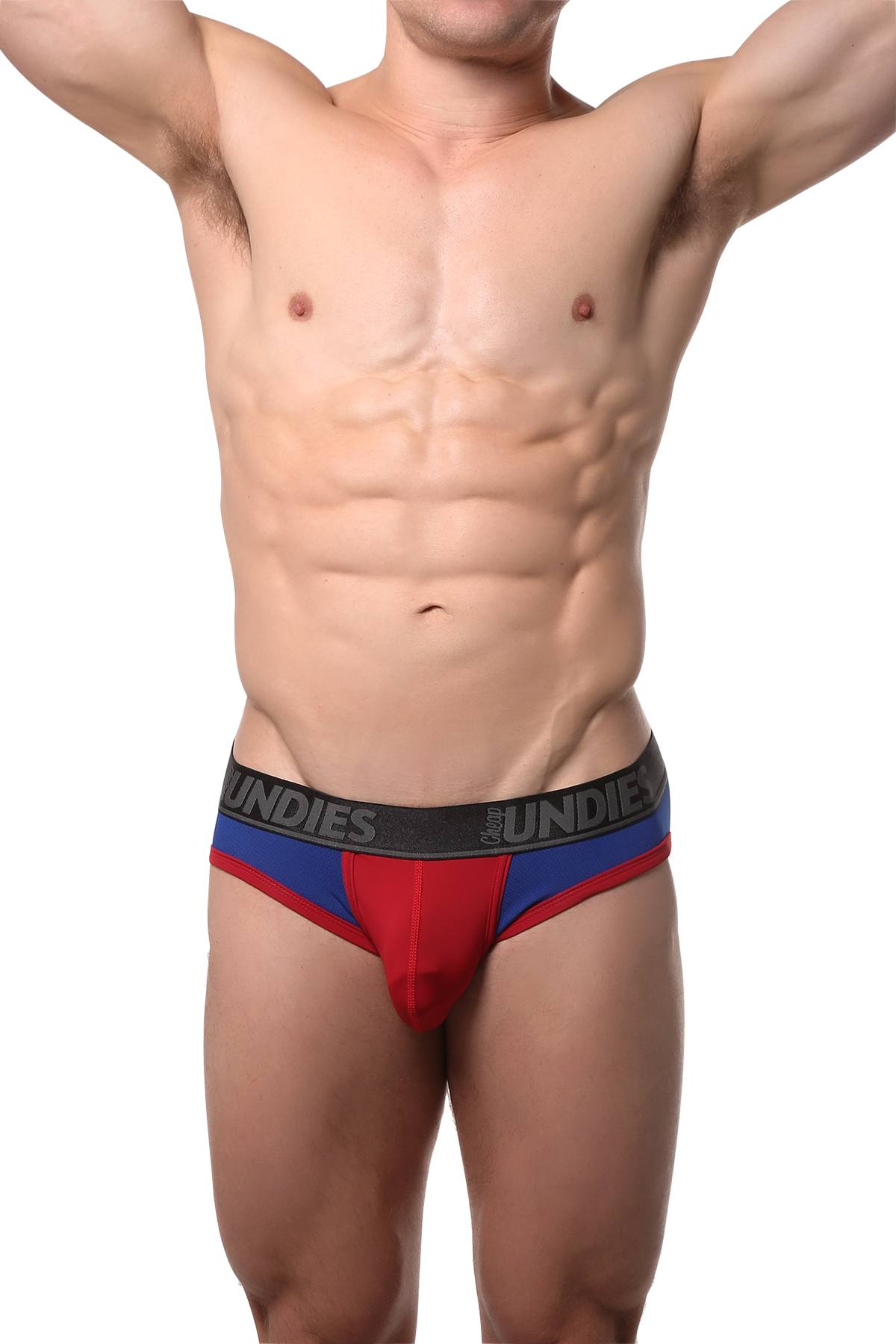 CheapUndies Navy/Red Cool Mesh Brief