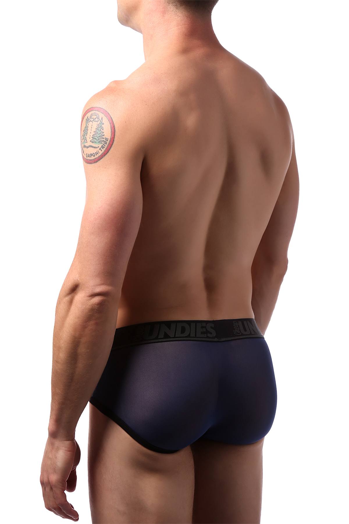 CheapUndies Navy Soft Mesh Brief