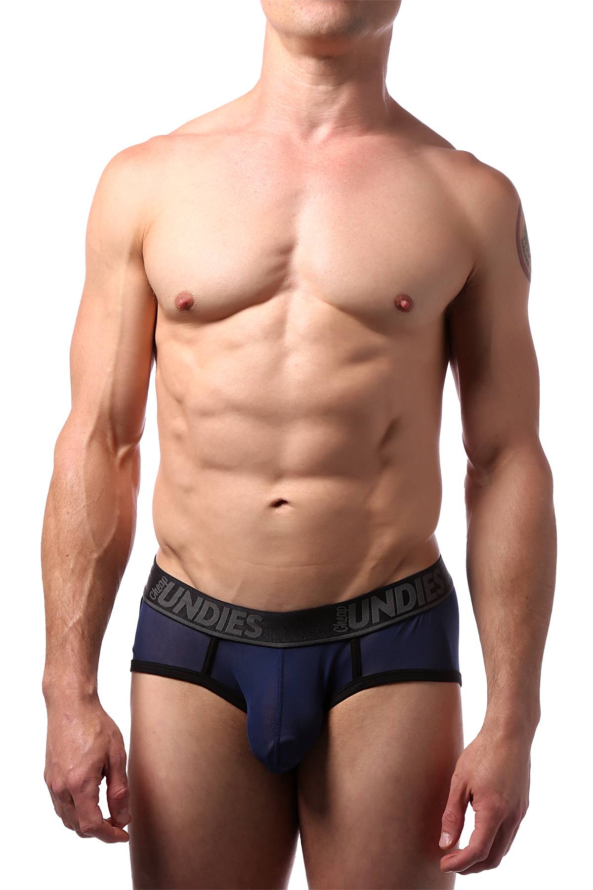 CheapUndies Navy Soft Mesh Brief